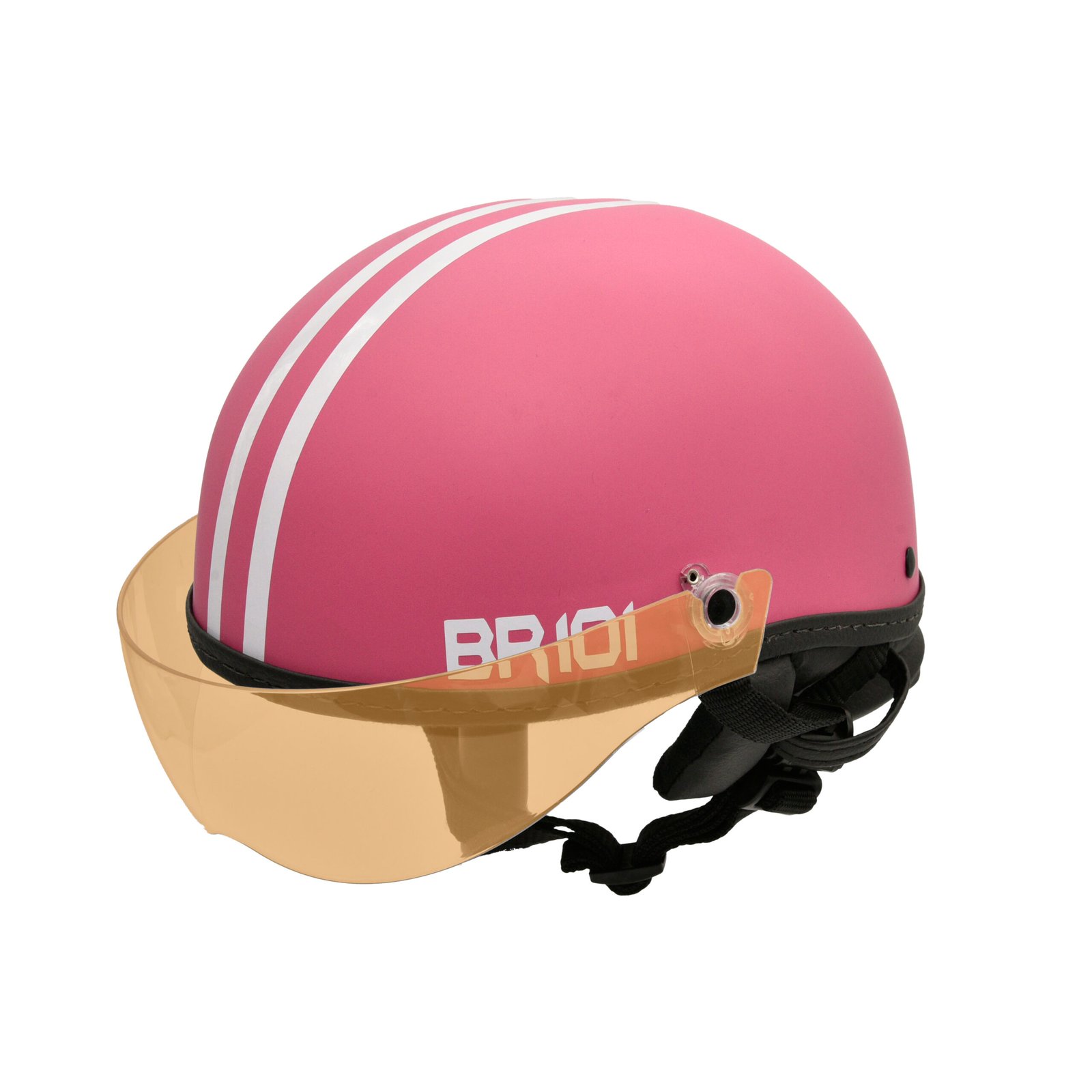 Capacete BR101 Coquinho Fosco Rosa Vision - Imagem 6