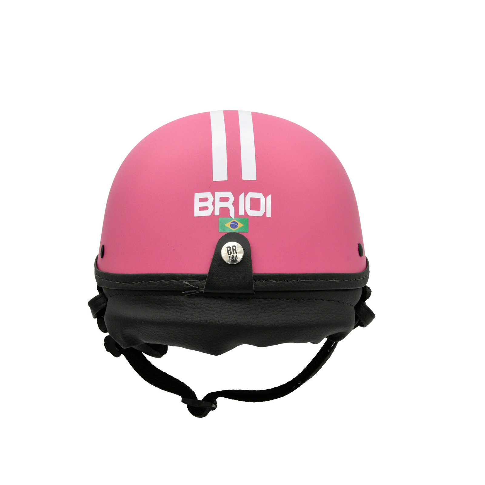 Capacete BR101 Coquinho Fosco Rosa Vision - Imagem 2