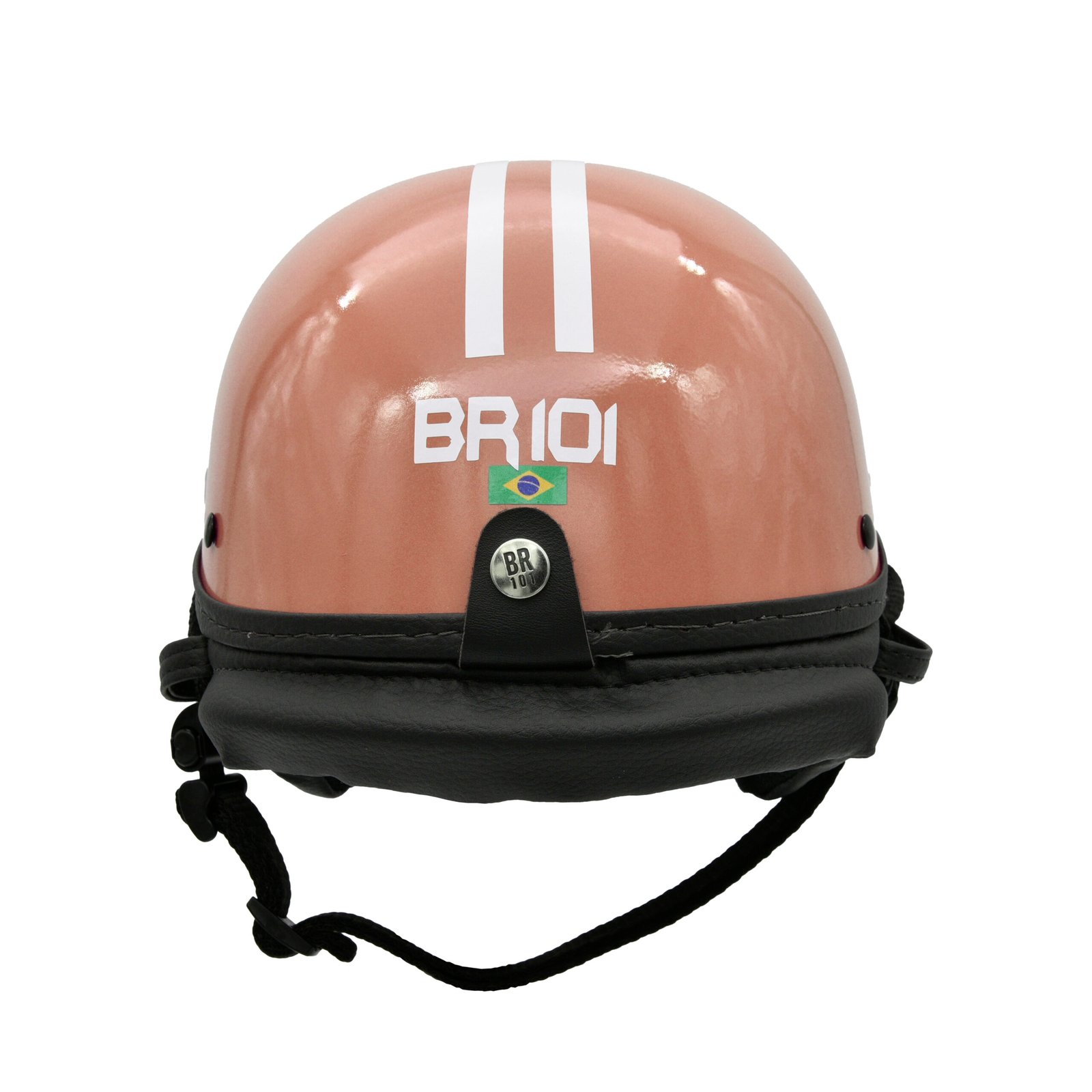 Capacete BR101 Coquinho Brilho Marrom Vision - Imagem 2