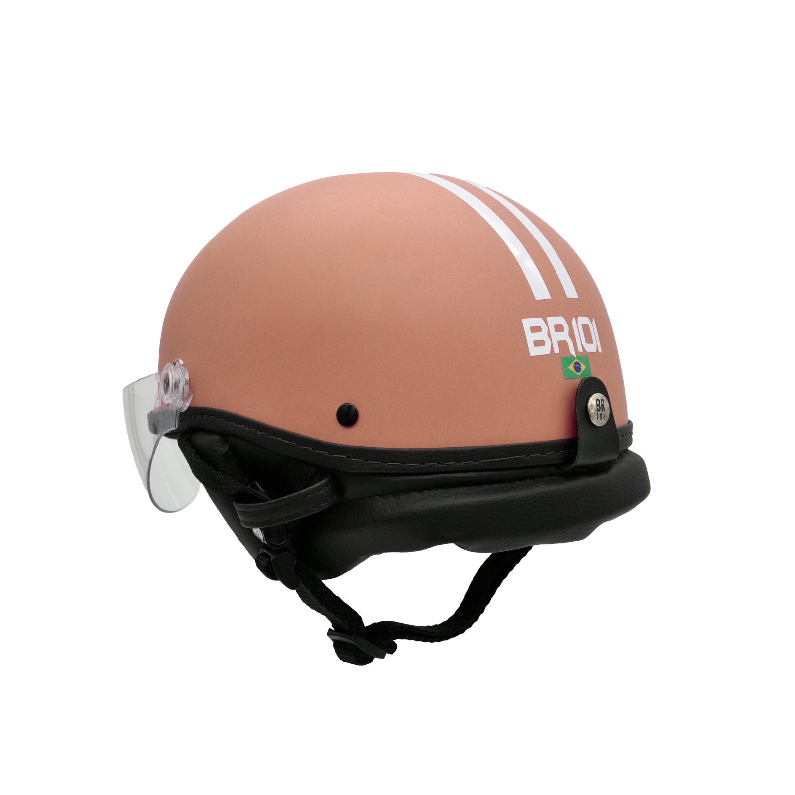 Capacete BR101 Coquinho Fosco Marrom Vision - Imagem 3