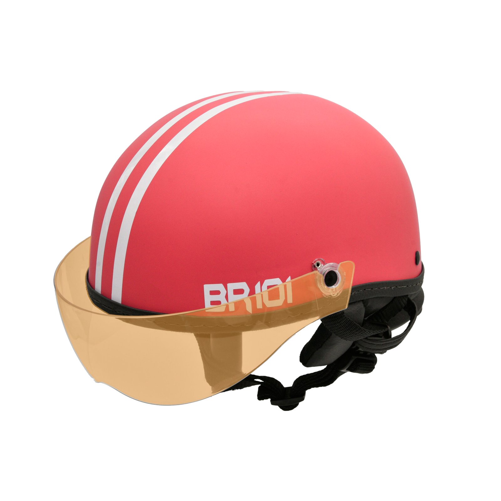 Capacete BR101 Coquinho Fosco Vermelho Vision - Imagem 6