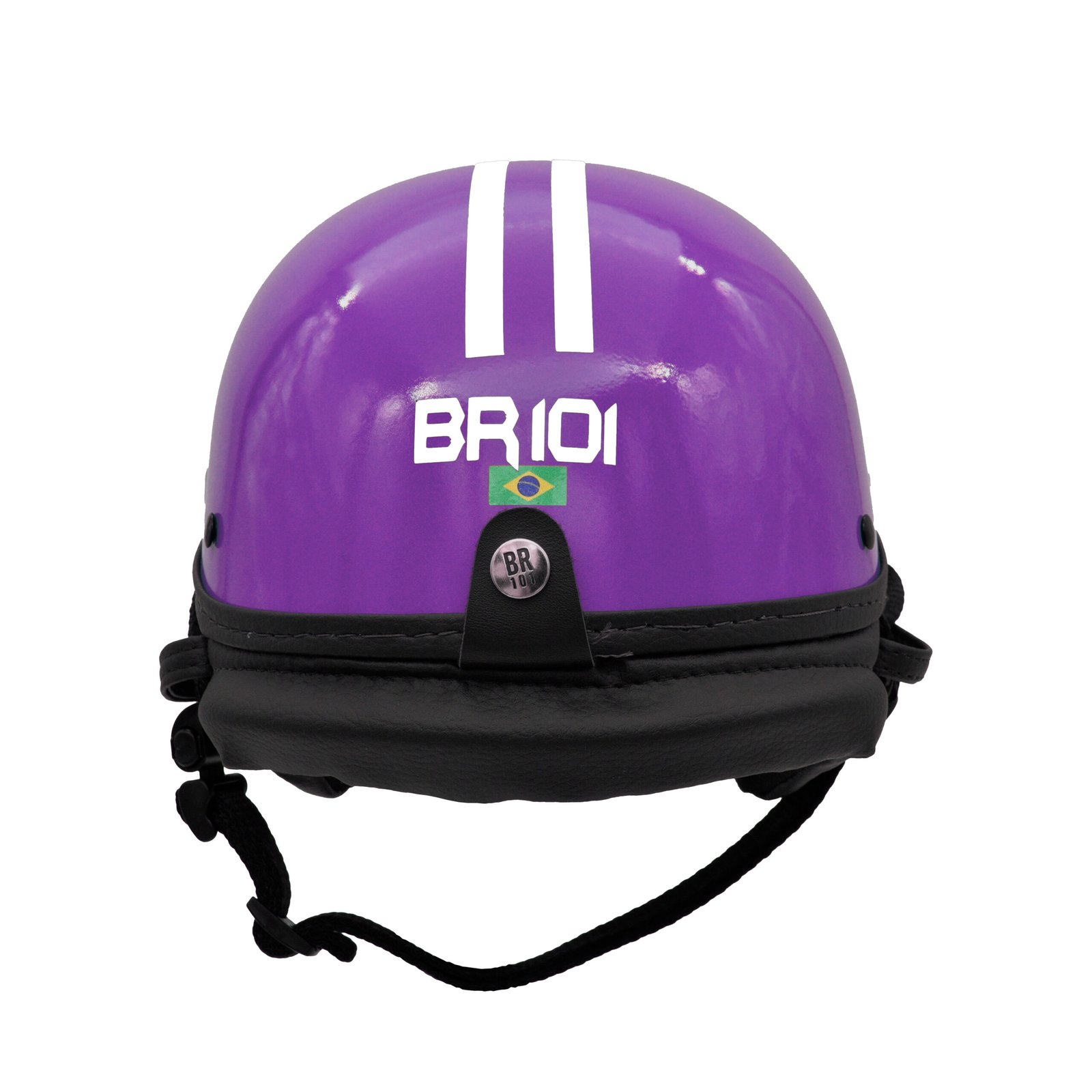Capacete BR101 Coquinho Brilho Roxo Vision - Imagem 2
