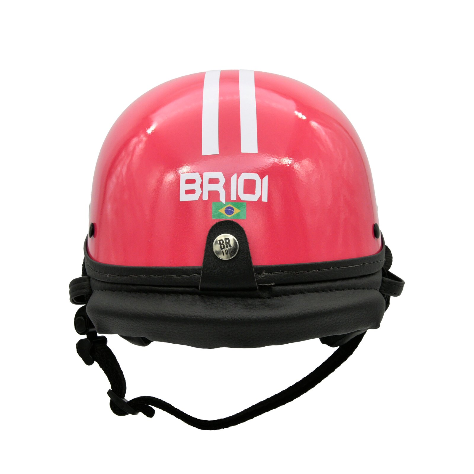 Capacete BR101 Coquinho Brilho Vermelho Vision - Imagem 2