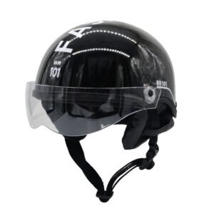 Capacete BR101 Coquinho Fashion Brilho Preto Vision