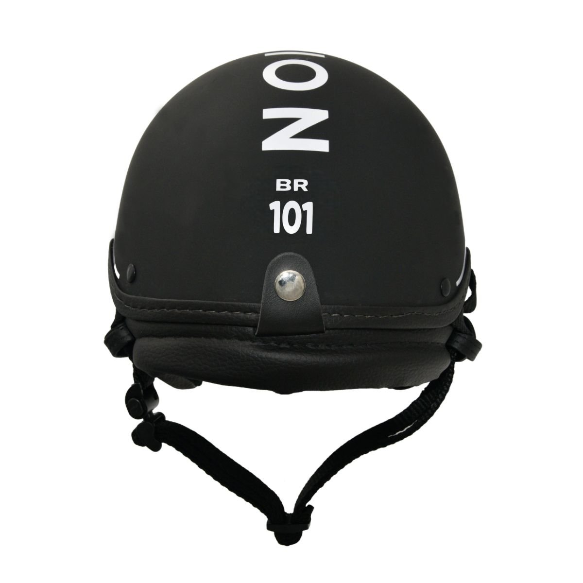 Capacete BR101 Coquinho Fashion Fosco Preto Vision - Imagem 2