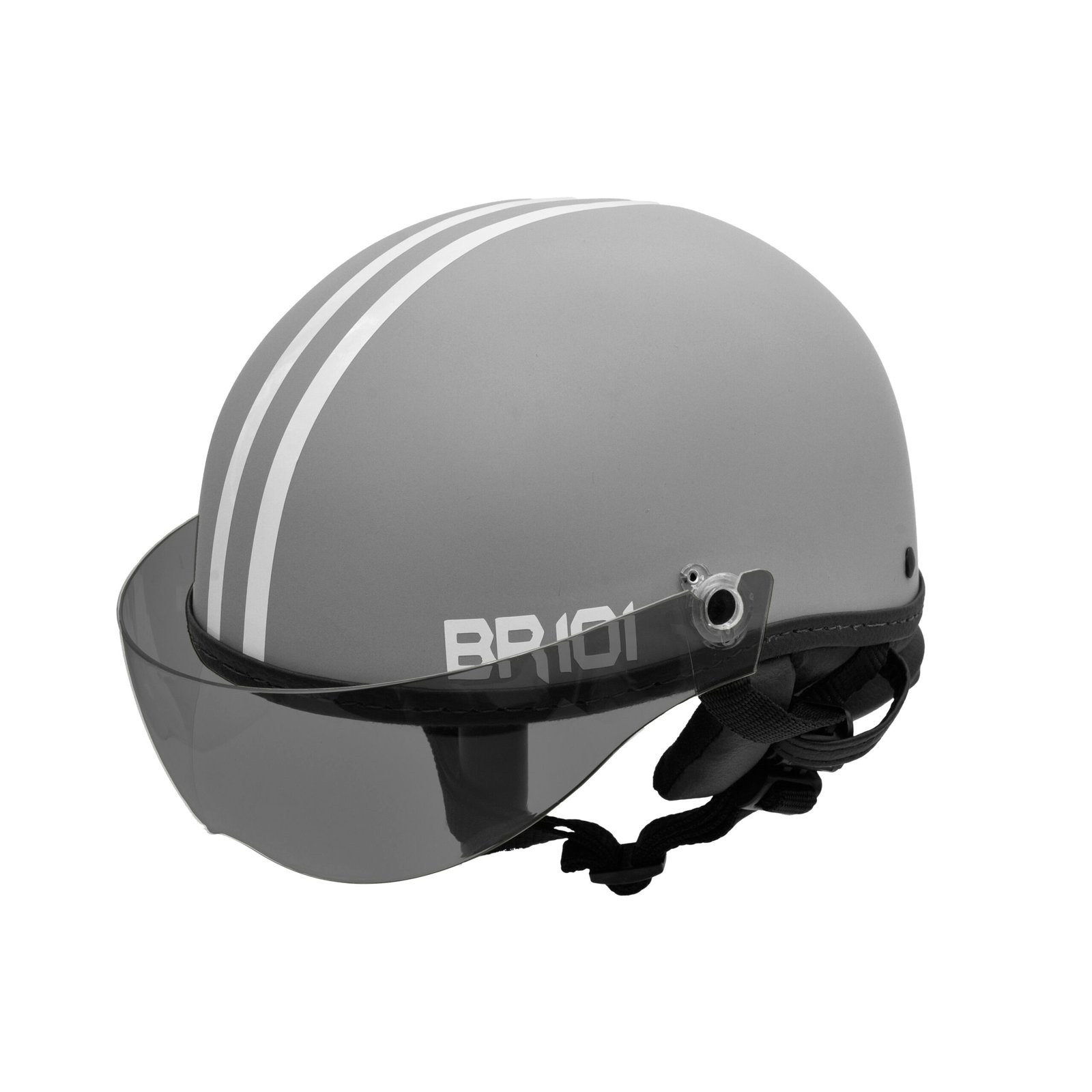Capacete BR101 Coquinho Fosco Cinza Vision - Imagem 5