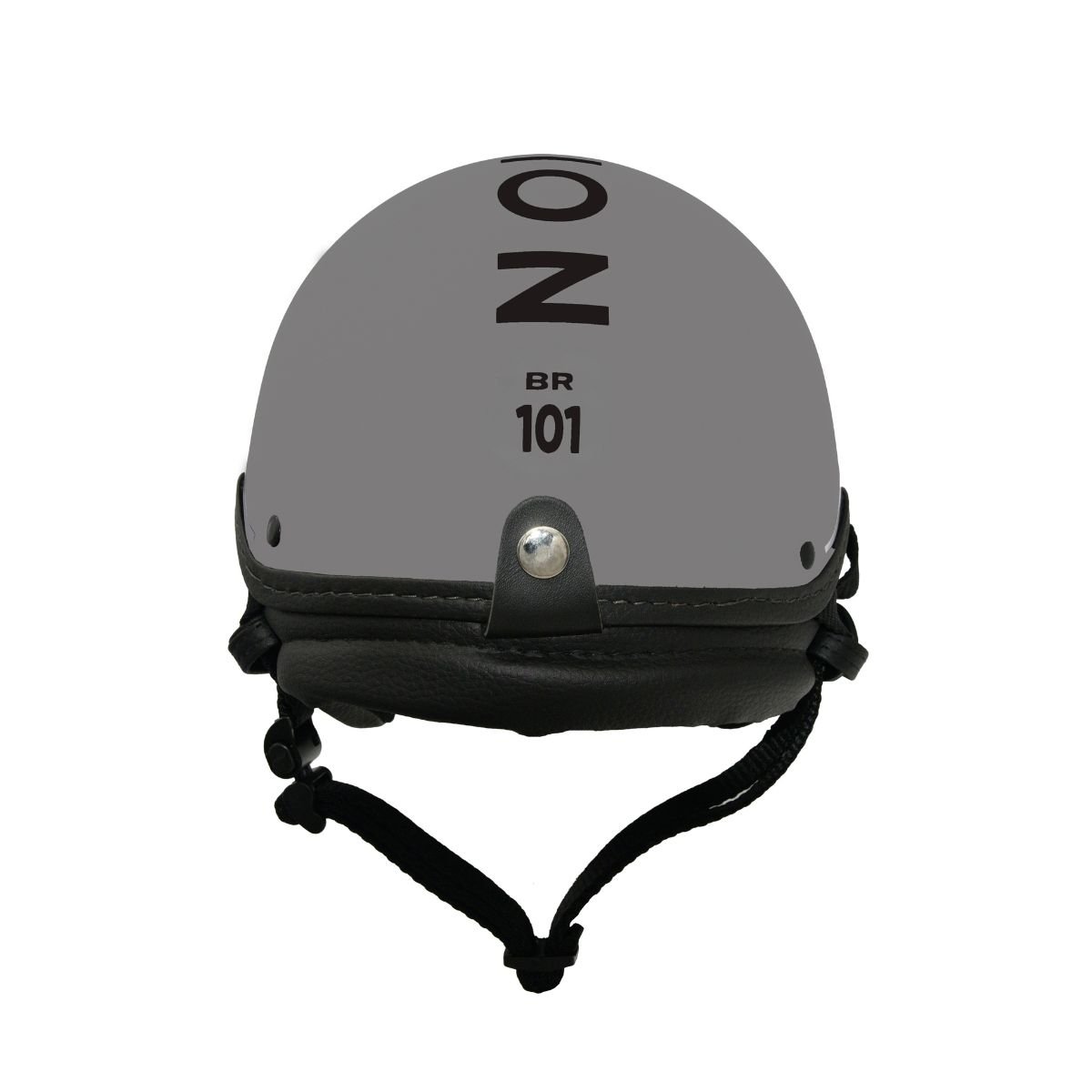 Capacete BR101 Coquinho Fashion Fosco Cinza Vision - Imagem 2