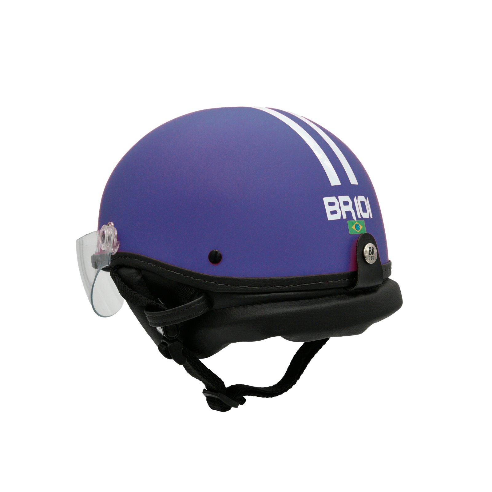 Capacete BR101 Coquinho Fosco Azul Vision - Imagem 2
