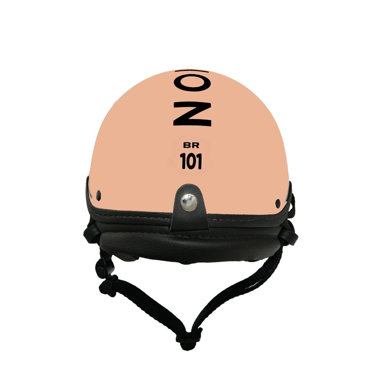 Capacete BR101 Coquinho Fashion Fosco Creme Vision - Imagem 2