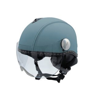 Capacete BR101 Coquinho AIR FLOW viseira TOP GUN Turquesa