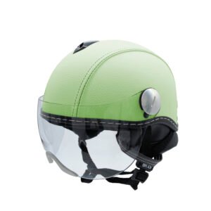 Capacete BR101 Coquinho AIR FLOW viseira TOP GUN Verde Pastel