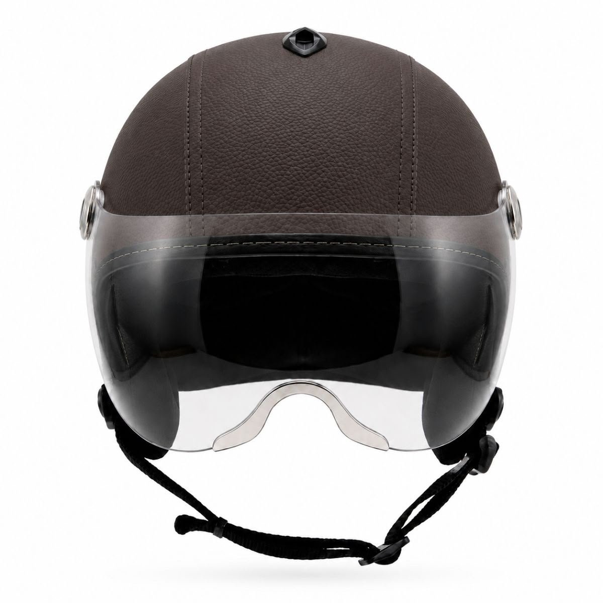 Capacete BR101 Coquinho AIR FLOW viseira TOP GUN Café - Imagem 2