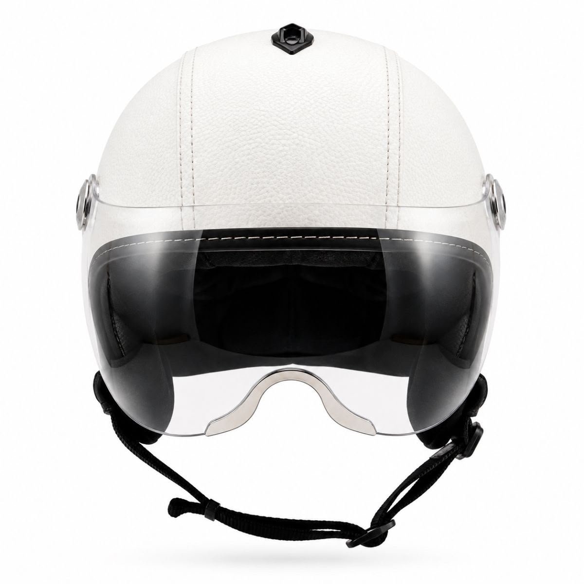 Capacete BR101 Coquinho AIR FLOW viseira TOP GUN Branco - Imagem 2