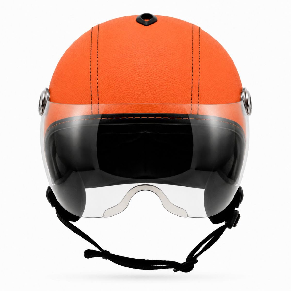 Capacete BR101 Coquinho AIR FLOW viseira TOP GUN Laranja - Imagem 2