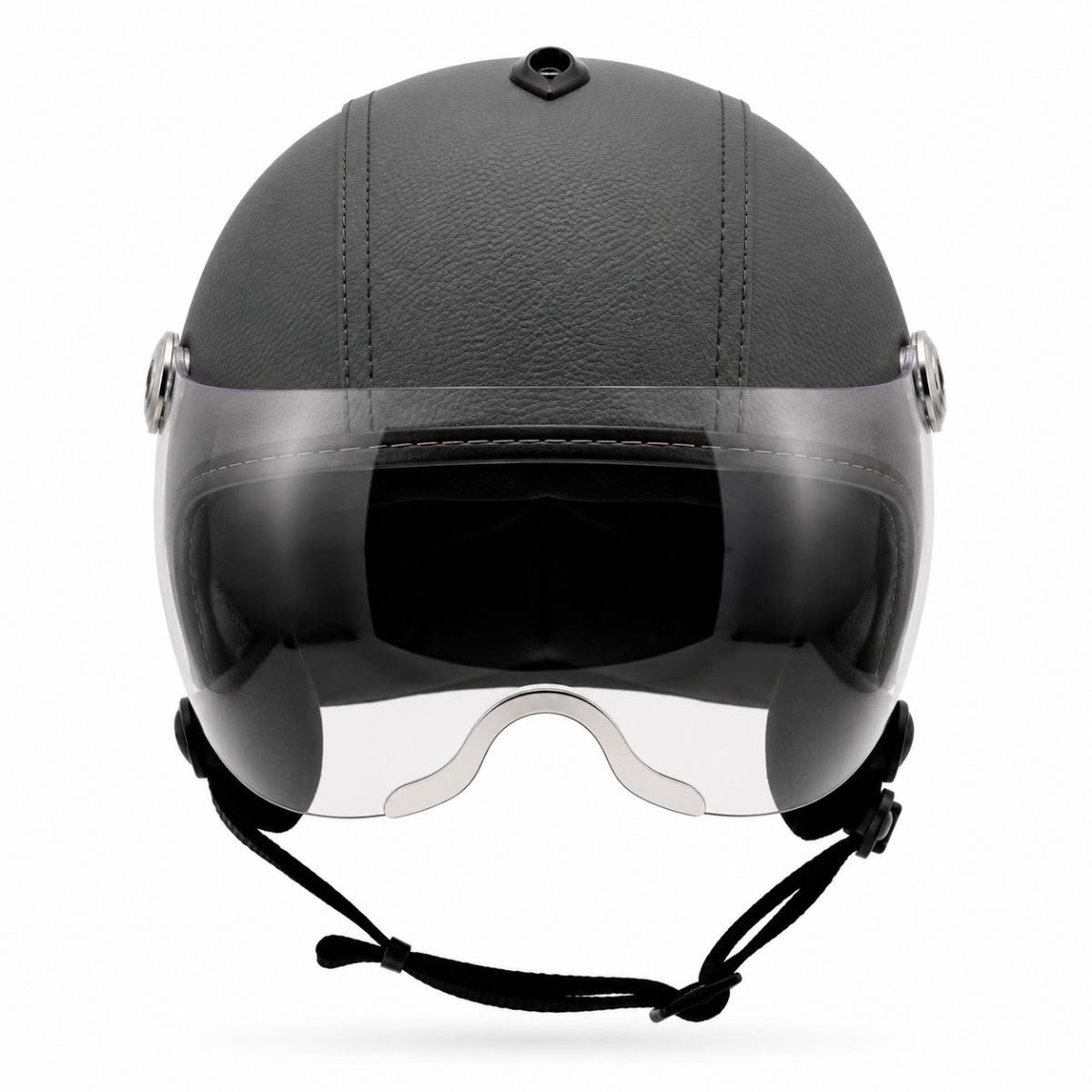 Capacete BR101 Coquinho AIR FLOW viseira TOP GUN Cinza - Imagem 2