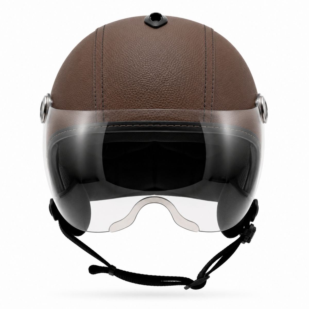 Capacete BR101 Coquinho AIR FLOW viseira TOP GUN Marrom - Imagem 2