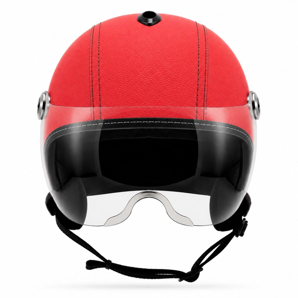 Capacete BR101 Coquinho AIR FLOW viseira TOP GUN Vermelho - Imagem 2