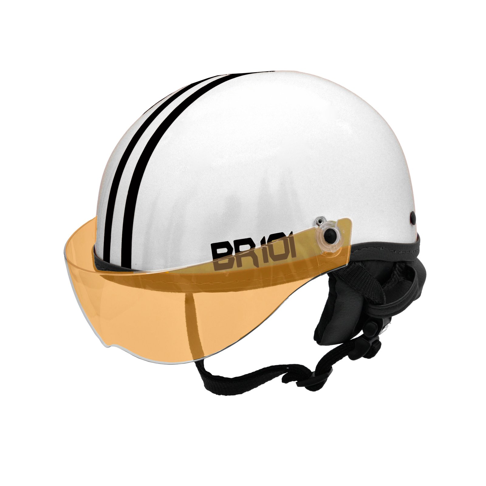 Capacete BR101 Coquinho Brilho Branco Vision - Imagem 6