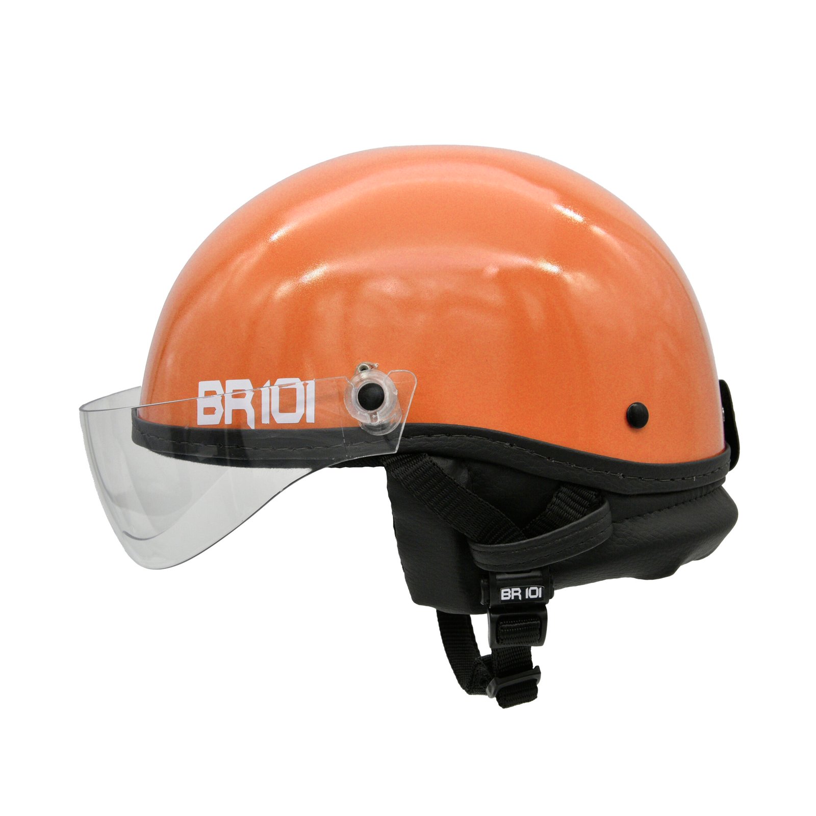 Capacete BR101 Coquinho Brilho Laranja Vision - Imagem 3