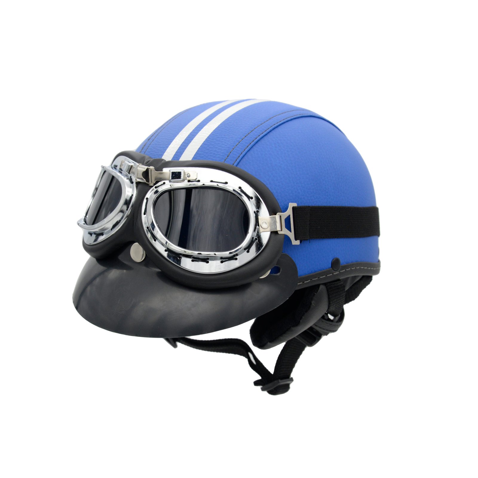 Capacete Coquinho BR101 Azul Pala Retrô - Imagem 3