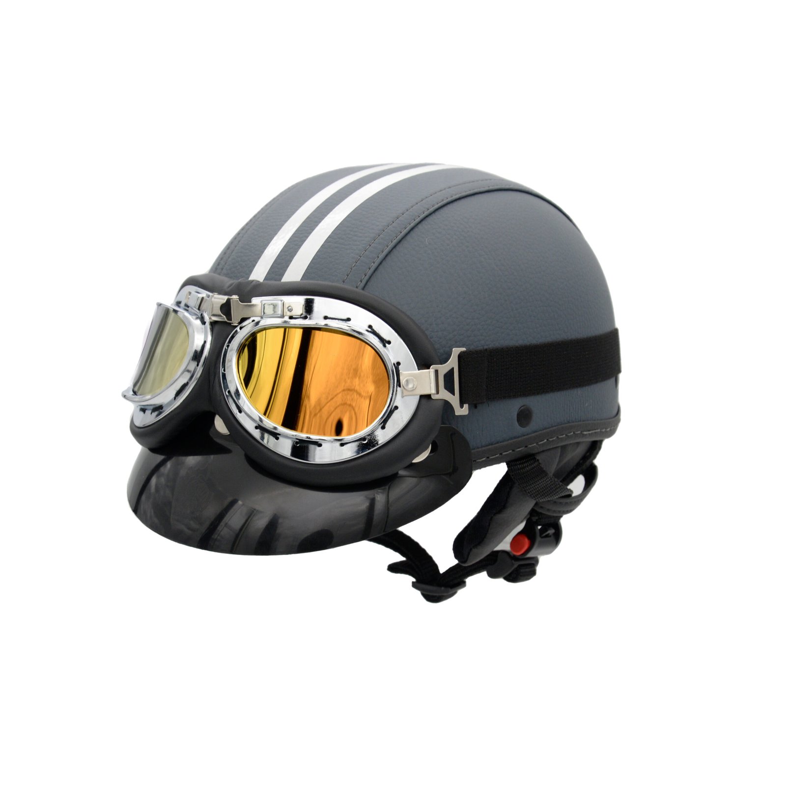 Capacete Coquinho BR101 Grafite Pala Retrô - Imagem 2
