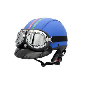 Capacete Coquinho BR101 Italiano Azul Pala Retrô