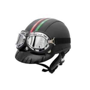 Capacete Coquinho BR101 Italiano Preto Pala Retrô