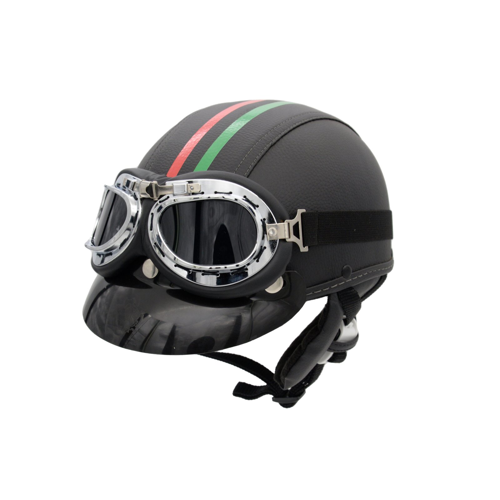 Capacete Coquinho BR101 Italiano Preto Pala Retrô - Imagem 3
