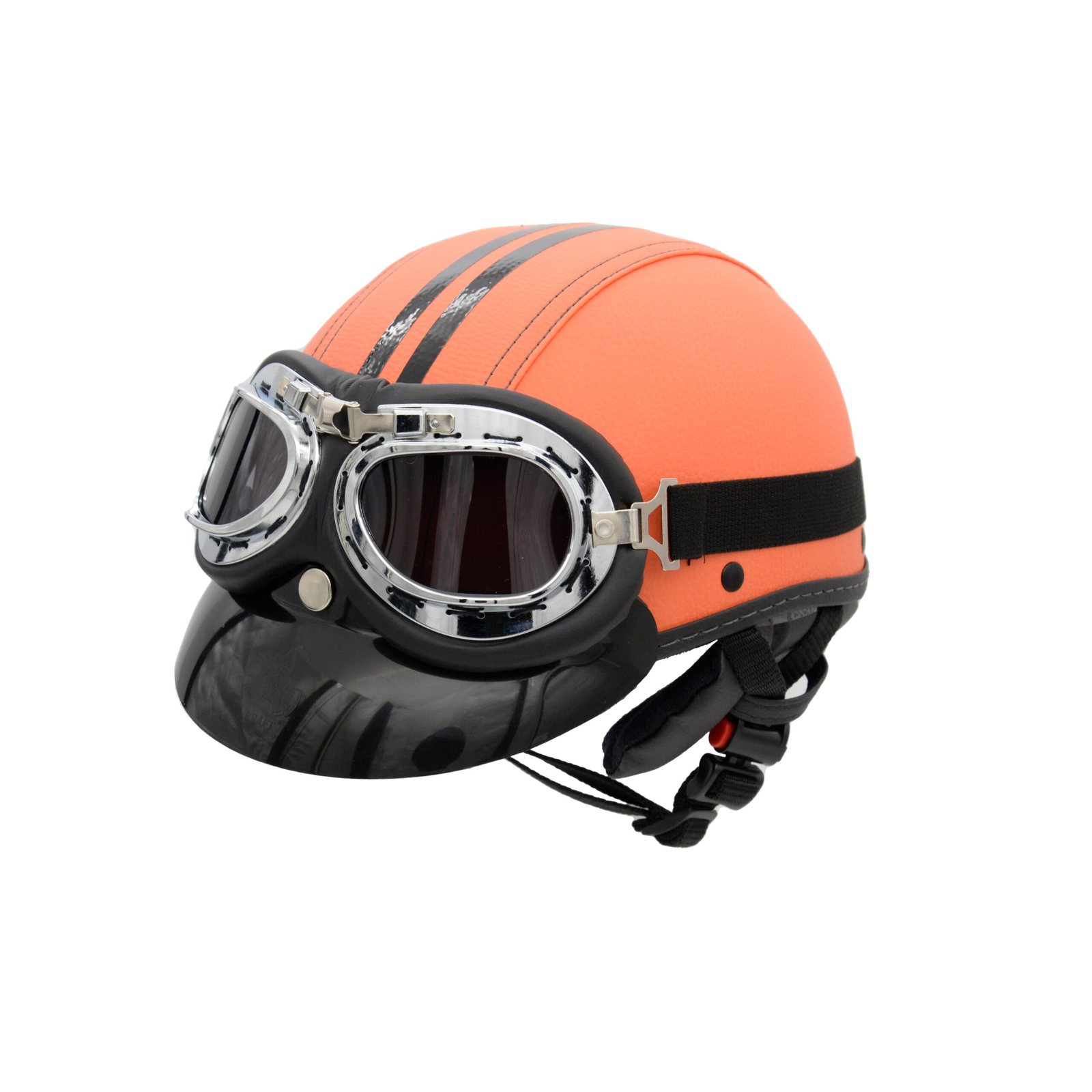 Capacete Coquinho BR101 Laranja Pala Retrô - Imagem 3