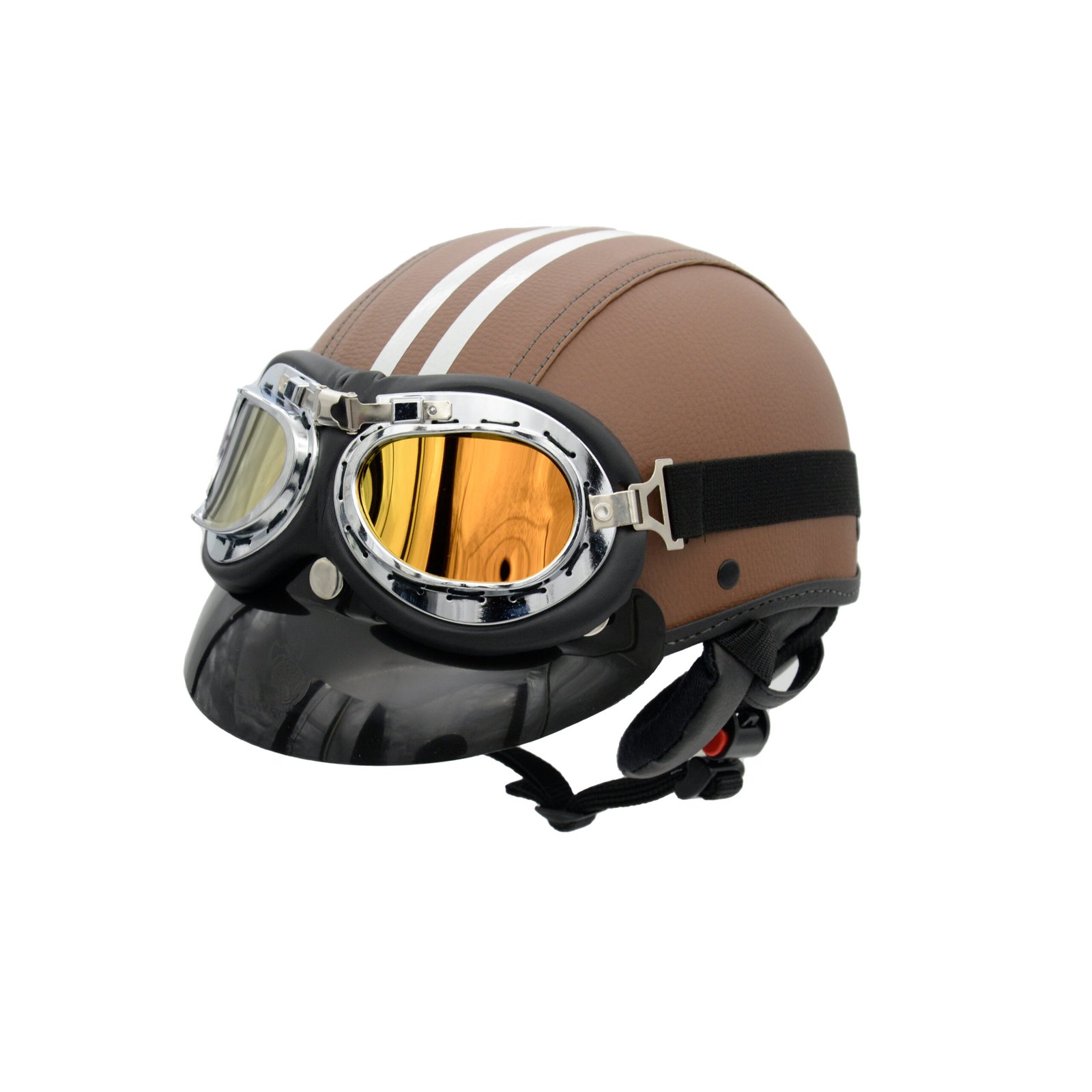 Capacete Coquinho BR101 Marrom Pala Retrô - Imagem 2