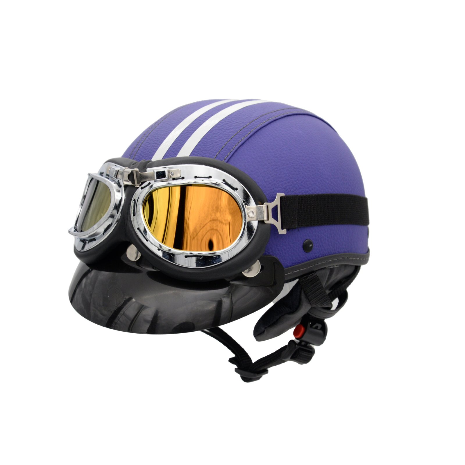 Capacete Coquinho BR101 Roxo Pala Retrô - Imagem 2
