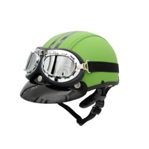 Capacete Coquinho BR101 Verde Neon Pala Retrô